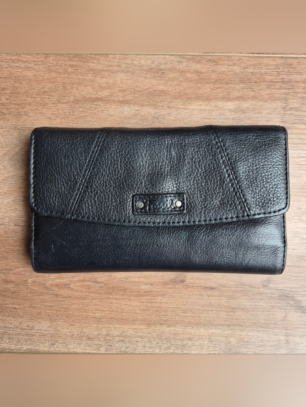 Fossil Black Leather Clutch